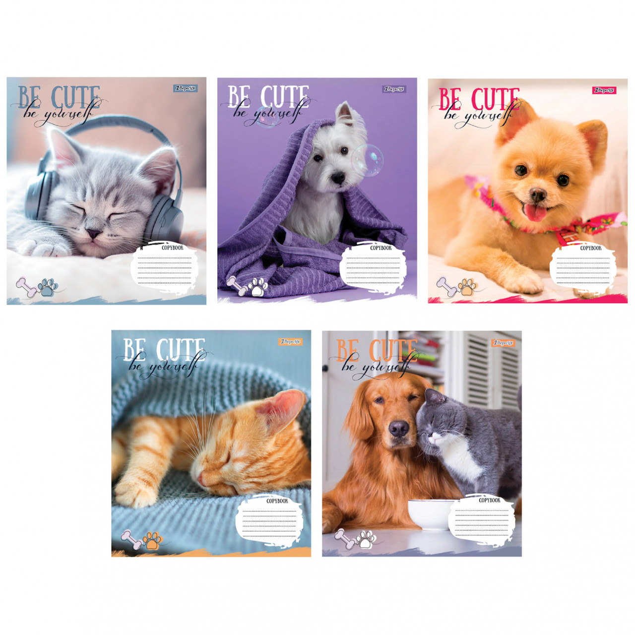 Зошит шкільний А5/18 клітинка Yes Тварини набір 25 шт (766955), фото 1