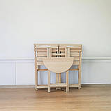 Стіл та два Стульця Комплект Кавовий Розкладний для Вуличних кафе, Балконів, Кухні, фото 8