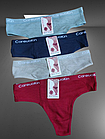 Труси стрінги жіночі бавовна стрейч р.44 46 48.От 6шт по 39грн., фото 2