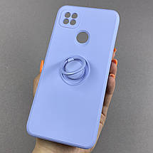 Чохол для Xiaomi Redmi 9C матовий з кільцем-тримачем чохол на телефон сяомі редмі 9с бузковий cfc, фото 6