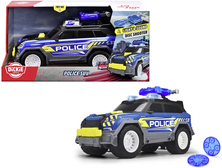 Функційний автомобіль Dickie Toys Поліція з функ. стрільби дисками 30 см (3306022), фото 1