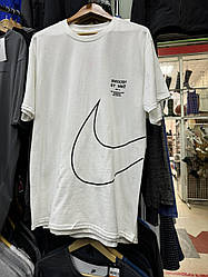 Чоловіча спортивна футболка Nike (Найк), чоловіча футболка з принтом біла. Чоловічий одяг