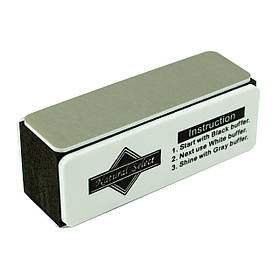 Баф для манікюру 4х-сторонній - чорно-білий