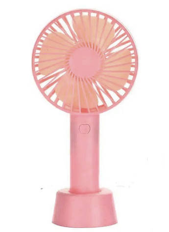 Ручний портативний вентилятор Portable Mini Fan X9 на акумуляторі з ручкою міні вентилятор USB Рожевий, фото 1