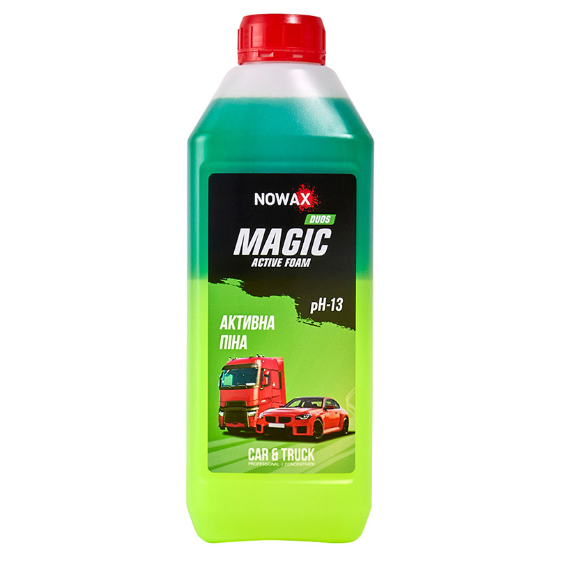 Піна активна суперконцентрат для безконтакт.мийки Nowax Magic Active Foam Duos, 1L (9шт/уп)
