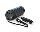 Інвертор у прикурювач авто 12/220 для ноутбука Перетворювач 150 Вт Power Master Апроксимований синус, фото 3
