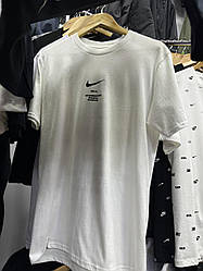 Чоловіча спортивна футболка Nike (Найк), чоловіча футболка з принтом біла. Чоловічий одяг