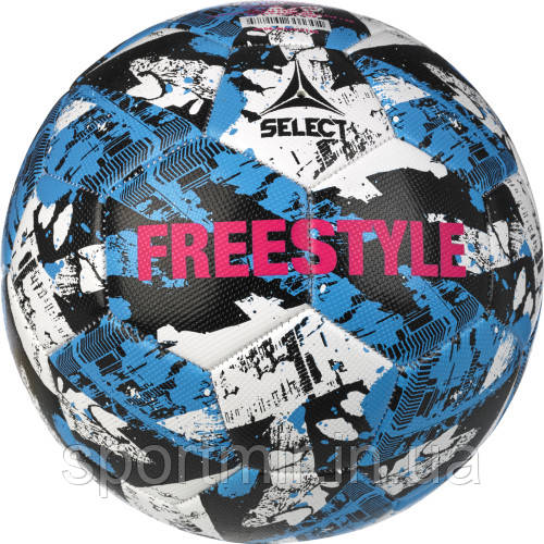 М'яч футбольний SELECT FREESTYLE v23, (090) білий/синій, 4,5, фото 1