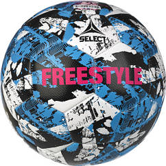 М'яч футбольний SELECT FREESTYLE v23, (090) білий/синій, 4,5