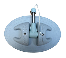 Уключина поворотна еліпсна для човнів ПВХ Аква-1 сіра