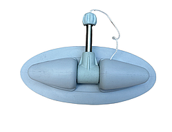 Уключина поворотна еліпсна для човнів ПВХ Аква-2 сіра