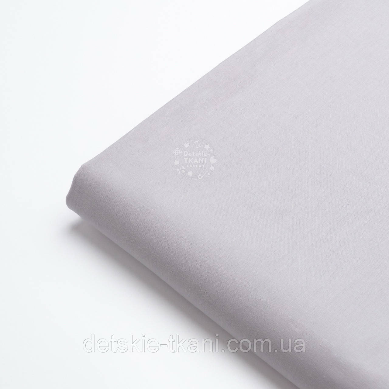 Клапоть попліну , колір блідо-сірий (№4240), розмір 22*240 см, фото 1
