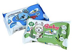 Влажные салфетки антибактериальныe Handy Fresh 60 штук