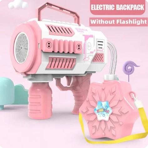 Пістолет генератор мильних бульбашок на батарейках Bubble Gun з музикою на 500 мл іграшка для пускання бульбашок
