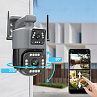 Вулична WiFi камера Qettopo V380 + Подарунок WiFi ретрансляція в розетку МТ02 / Поворотна IP камера спостереження, фото 3
