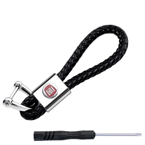 Автомобільний брелок для ключів, підвісний екошкіра з логотипом Fiat, фото 1