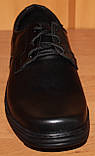 Чоловічі шкіряні чорні туфлі на шнурках шкіряні від виробника модель АМ150, фото 3