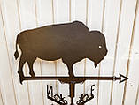 Флюгер Бізон, Зубр, флюгер на дах з металу 2 мм., фото 3