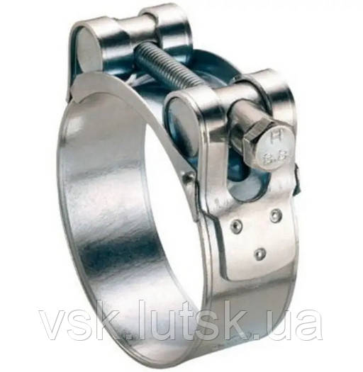 Хомут стальний оцинкований W1 HYDRO TECH SUPER 52-55 мм, ширина 22мм, фото 1