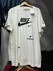 Чоловіча спортивна футболка Nike (Найк), чоловіча футболка з принтом біла. Чоловічий одяг