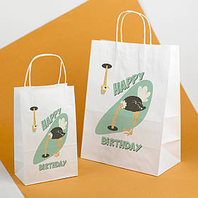 Пакети на День народження 220*120*290 Подарунковий пакет з веселим малюнком