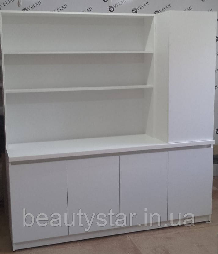 Перукарські меблі шафа лабораторія з поличками для розміщення інструментів та приладдя майстра VM532, фото 1