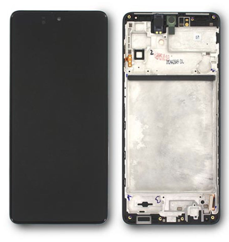 Дисплей (екран) для Samsung M515 Galaxy M51, чорний, TFT (In-Cell) з передньою панеллю