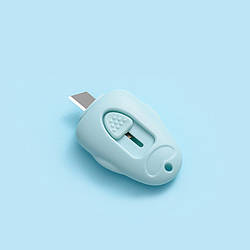 Ніж канцелярський автоматичний Пінгвін 56х40 мм 1 шт. Блакитний