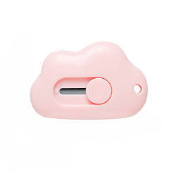 Ніж канцелярський автоматичний Хмарка 57х38 мм 1 шт. Рожевий