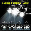 Потрійний лобовий ліхтар на акумуляторі LED Headlight, велофара, фото 7