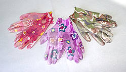 Рукавички жіночі синтетичні з поліуретановим покриттям