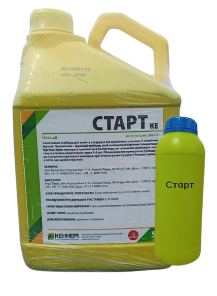 Гербицид Старт розлив 1л (Стомп) (пендиметалін 330 г/л) для кукурудзи, соняшника, сої, гороху, картоплі