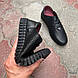 Шкіряні чорні мокасини з перфорацією 41 43 44 45 розмір, фото 4