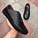 Шкіряні чорні мокасини з перфорацією 41 43 44 45 розмір, фото 2