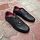 Шкіряні чорні мокасини з перфорацією 41 43 44 45 розмір, фото 3