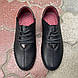 Шкіряні чорні мокасини з перфорацією 41 43 44 45 розмір, фото 10