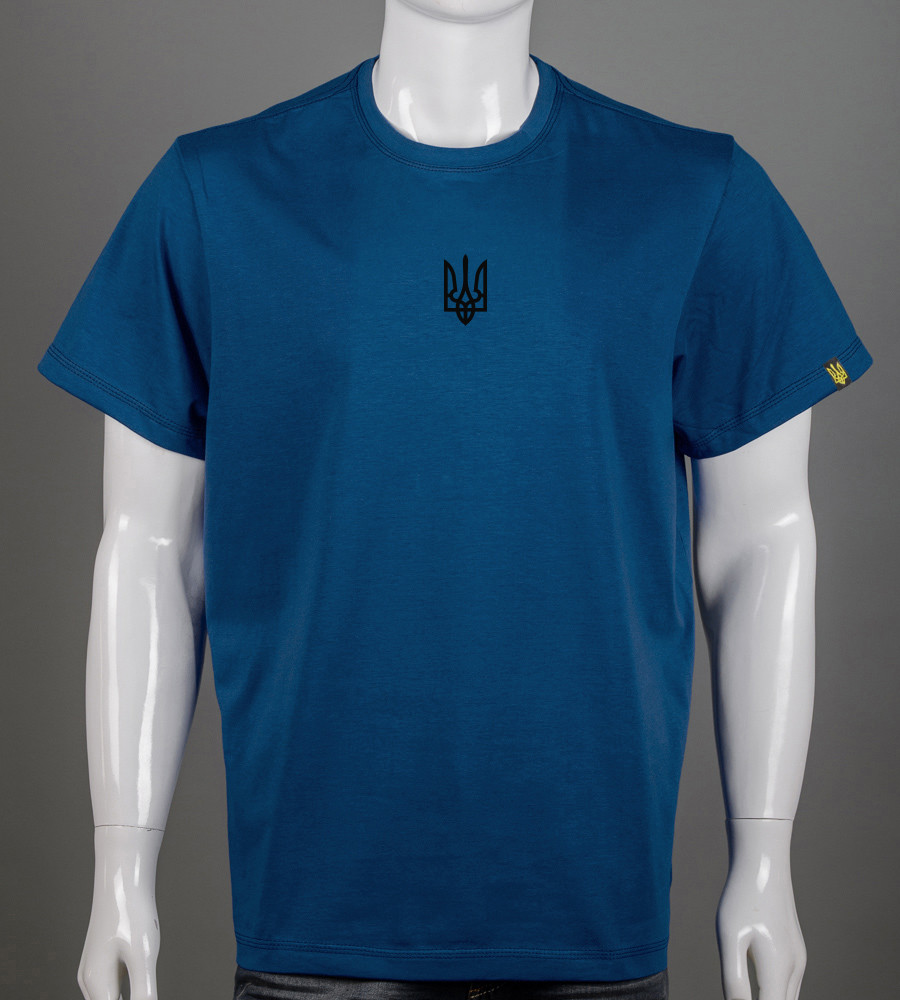 Футболка батал Тризуб 2401б (Уп.4шт 3XL,4XL), Петроль