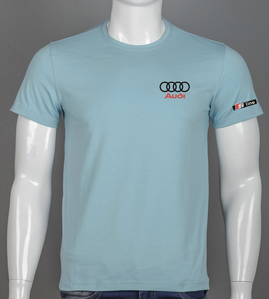 Футболка чоловіча AUDI 2250м (Уп.4шт M-XXL), Полин