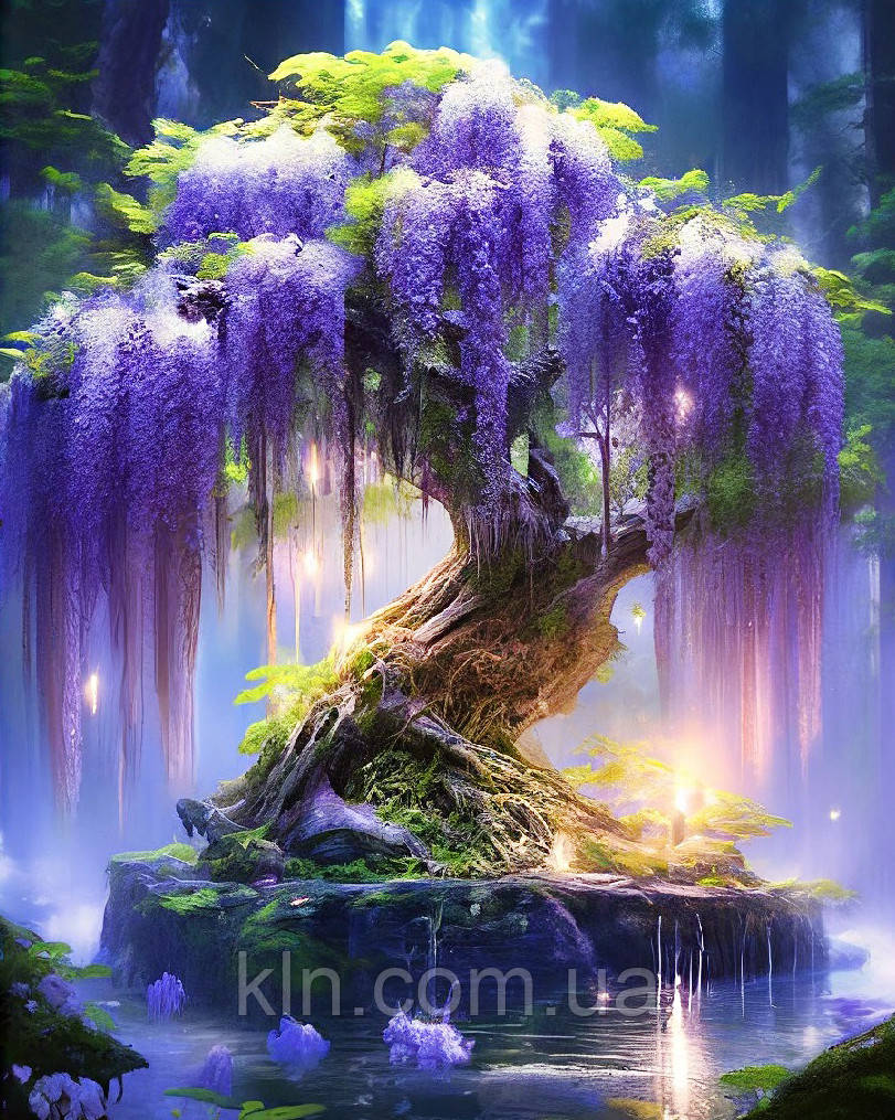 Алмазна вишивка з підрамником 50 х 40 см Дерево щастя (арт. TN1272), фото 1