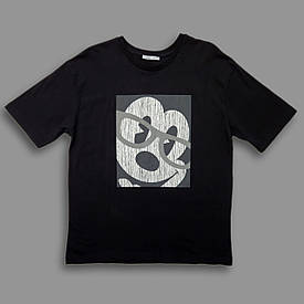 Футболка Mickey Mouse жіноча, чорна. One Size