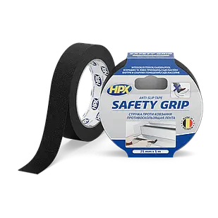 HPX SAFETY GRIP - 25мм х 5м, чорна самоклеюча стрічка проти ковзання