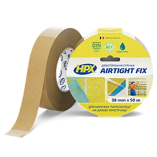 HPX AIRTIGHT FIX - 38мм х 50мм - для монтажу паробар'єрів, двостороння стрічка