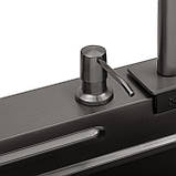 Набір: Кухонна мийка Kroner KRP Schwarze - SET7545HM PVD (3.0/0.8 мм) "Водоспад" чорна, фото 5