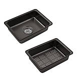Набір: Кухонна мийка Kroner KRP Schwarze - SET7545HM PVD (3.0/0.8 мм) "Водоспад" чорна, фото 9