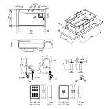 Набір: Кухонна мийка Kroner KRP Schwarze - SET7545HM PVD (3.0/0.8 мм) "Водоспад" чорна, фото 10