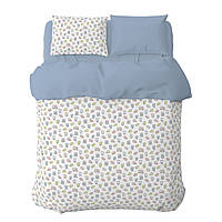 Постільна білизна Дракончики поплін Home Line синій Односпальний комплект