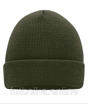 Оливкова шапка в'язана Knitted Cap Myrtle Beach, фото 1