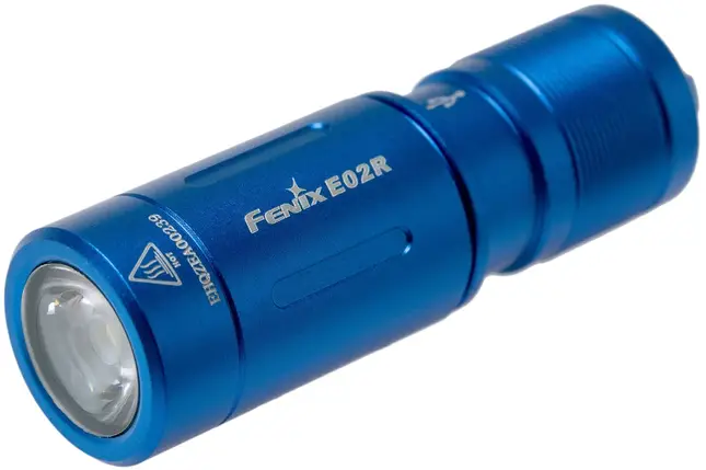 Маленький кишеньковий ліхтарик-брелок Fenix E02R (Blue), фото 1