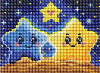 Алмазна мозаїка без підрамника для дітей "Закохані зірки" AMM1040 G-Rich