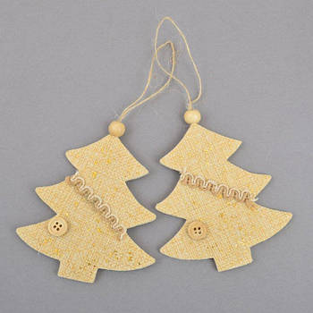 Набір підвісок "Ялинки", декорований золотом, 2 шт. 973470 G-Rich